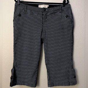 Chor Brand Pinstripe Stretch Capri Trouser Pants